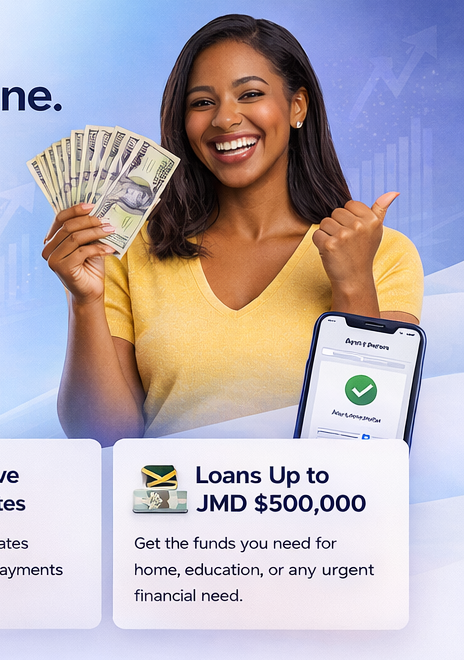 Confident Pennywize customer with mobile phone, styled cash, and branded vehicle